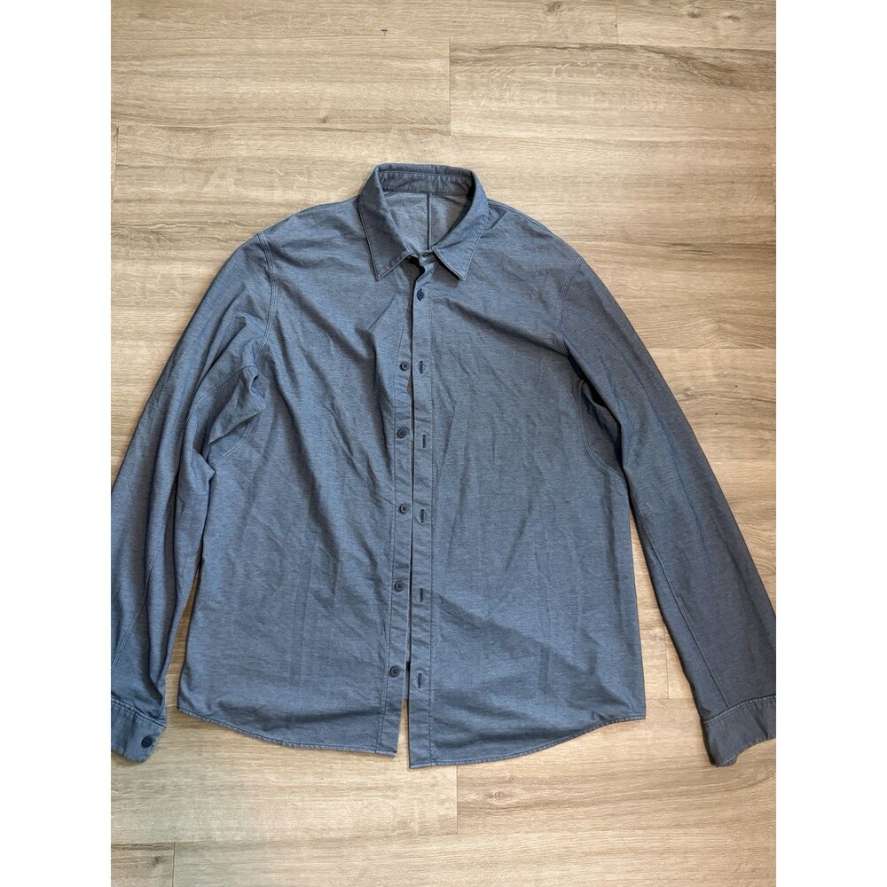 Lululemon Shirt Mens L Blue Commission Athleisure Preppy Career Office LM3DJOS